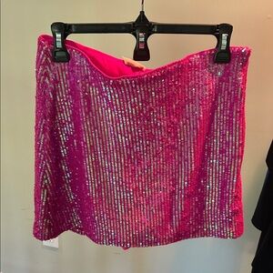 Show Me Your MuMu Fuchsia Sequin Mini Skirt